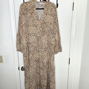 Terra & Sky Animal Print Maxi Dress NWT 2X